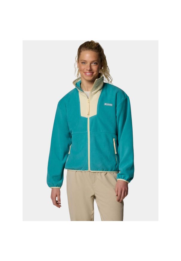 columbia - Sweter damski Columbia Sequoia Grove. Kolor: żółty, wielokolorowy, zielony. Materiał: polar, materiał