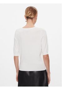 DKNY Sweter P2JSAXA5 Biały Regular Fit. Kolor: biały. Materiał: wiskoza