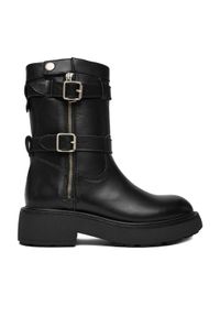 Badura Botki EO-ELINA-30306 Czarny. Kolor: czarny. Materiał: skóra