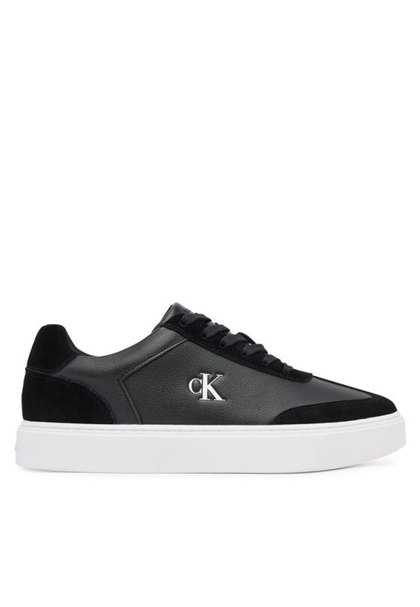 Calvin Klein Sneakersy Classic Cupsole Laceup Wt Mix YM0YM01429 Czarny. Kolor: czarny. Materiał: skóra