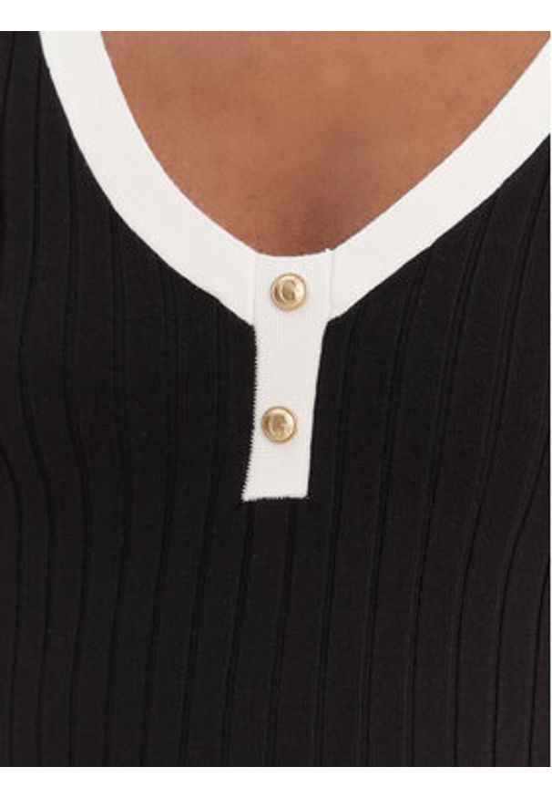 Guess Sweter W6RR26 Z3HP2 Czarny Classic Fit. Kolor: czarny. Materiał: syntetyk