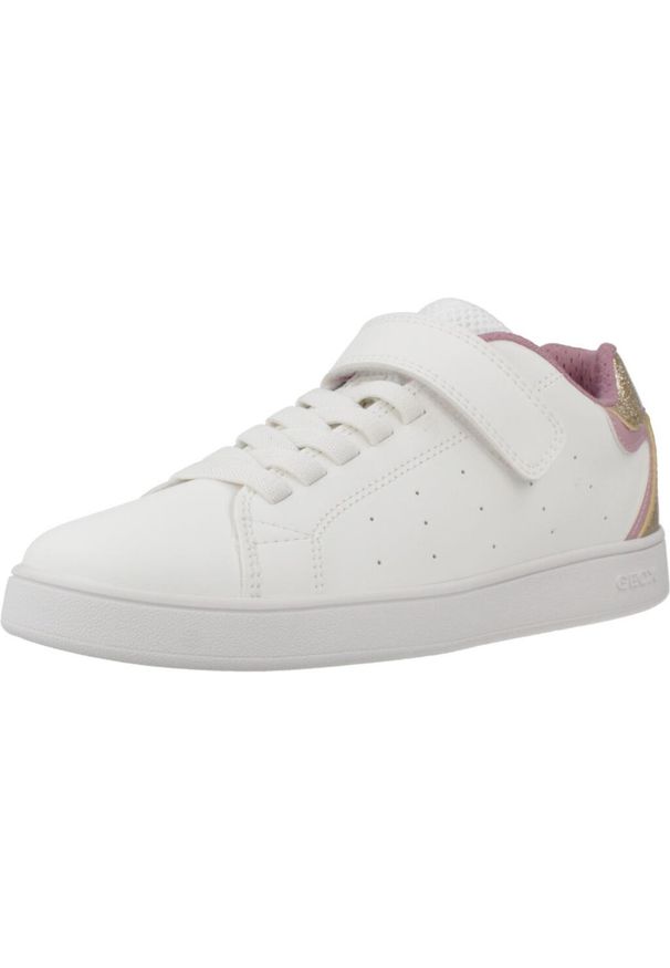 Geox - Buty GEOX J ECLYPER Biały. Kolor: biały. Materiał: syntetyk, tkanina. Sport: turystyka piesza