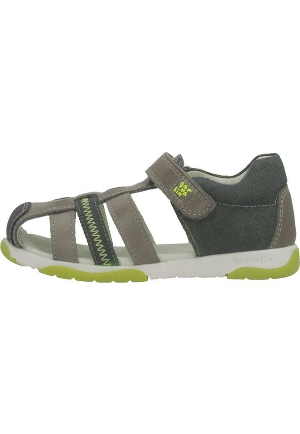 Garvalin - Sandały GARVALIN 202333 Niebieski. Kolor: zielony. Materiał: tkanina, skóra. Sezon: lato