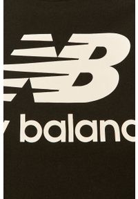 New Balance - T-shirt WT91546BK. Okazja: na co dzień. Kolor: czarny. Materiał: dzianina. Wzór: nadruk. Styl: casual #5