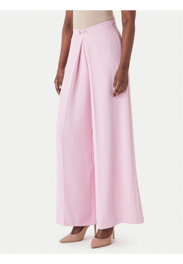 Fracomina Spodnie palazzo FS26SV3007W47601 Różowy Regular Fit. Kolor: różowy. Materiał: syntetyk