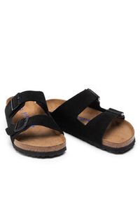 Birkenstock Klapki Arizona Bs 0951321 Czarny. Kolor: czarny. Materiał: skóra, welur