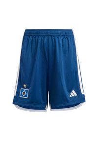 Adidas - Szorty Hamburger SV 23/24 Away Kids. Kolor: niebieski. Materiał: materiał