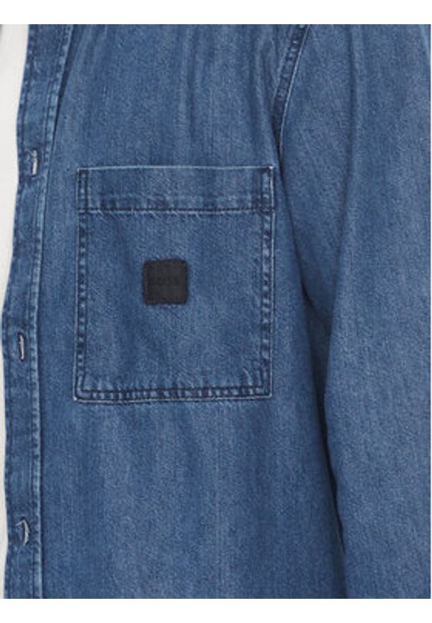 BOSS Koszula jeansowa Laredo 50544660 Granatowy Regular Fit. Kolor: niebieski. Materiał: bawełna