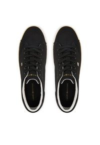 TOMMY HILFIGER - Tommy Hilfiger Tenisówki Th Low Profile Vulc Canvas FW0FW09102 Czarny. Kolor: czarny. Materiał: materiał #5