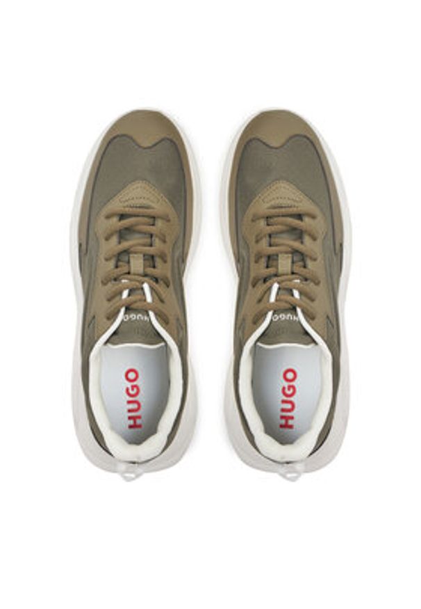 Hugo - HUGO Sneakersy Leon 50536960 10254074 01 Khaki. Kolor: brązowy. Materiał: materiał