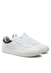 TOMMY HILFIGER - Tommy Hilfiger Sneakersy Th Basket Core Lite Lth FM0FM05369 Biały. Kolor: biały. Materiał: skóra