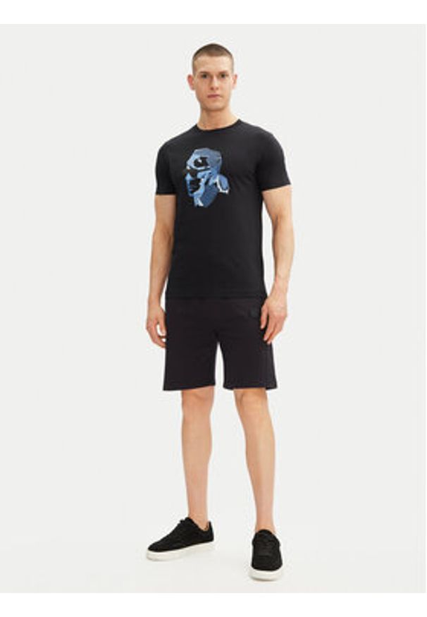 Karl Lagerfeld - KARL LAGERFELD Szorty sportowe 705071 552951 Granatowy Regular Fit. Kolor: niebieski. Materiał: bawełna. Styl: sportowy