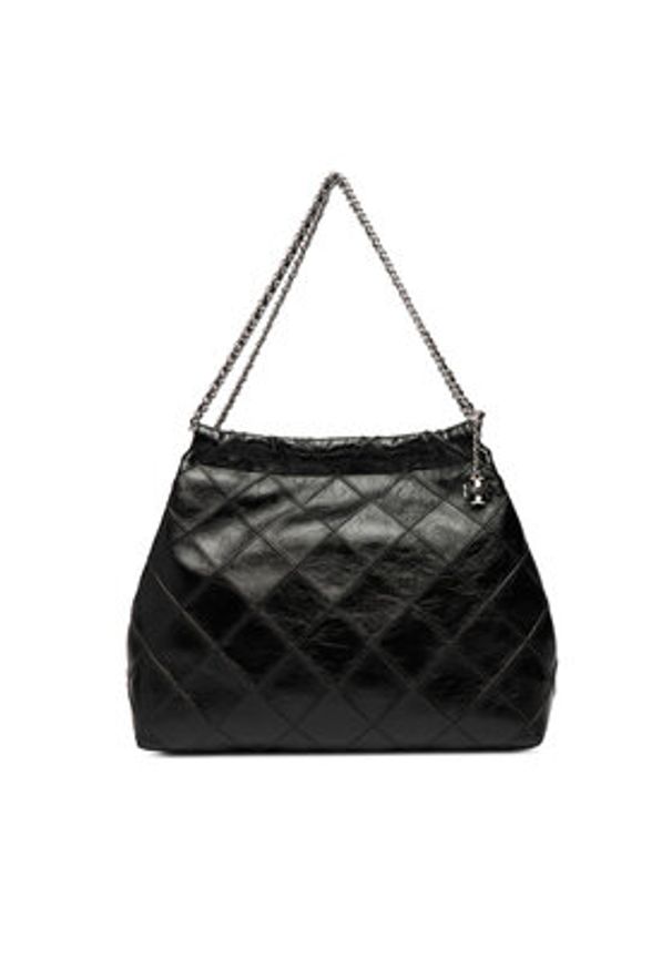 Tory Burch Torebka Fleming Soft Distressed Hobo Bag 165170 Czarny. Kolor: czarny. Materiał: skórzane