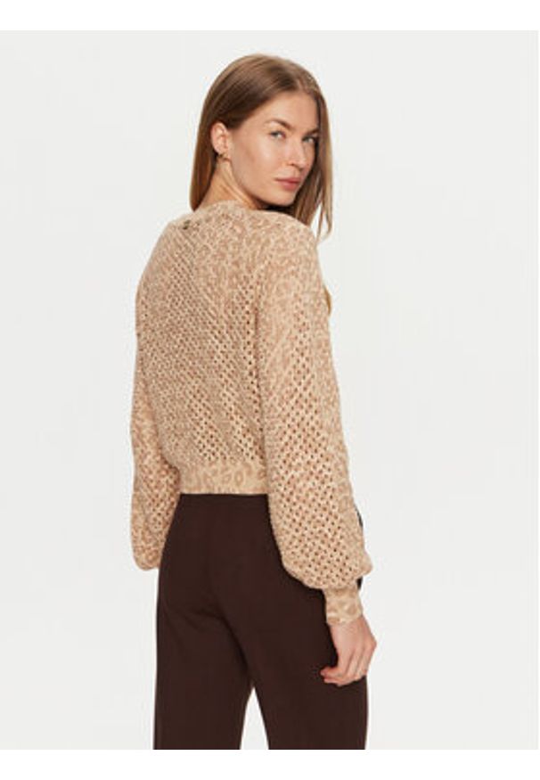 TwinSet - TWINSET Kardigan 241TT3271 Beżowy Regular Fit. Kolor: beżowy. Materiał: bawełna