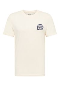 Mustang T-Shirt Austin 1016489 Écru Regular Fit. Materiał: bawełna