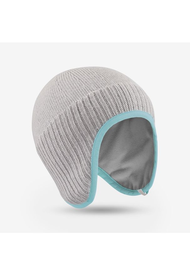 WEDZE - Czapka narciarska / na sanki dla dzieci Wedze. Kolor: szary. Materiał: akryl, materiał, poliester, elastan. Sezon: zima. Styl: sportowy