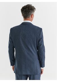 Pako Lorente - PAKO LORENTE – Granatowa marynarka garniturowa w pepitkę. Okazja: na wesele, na ślub cywilny. Kolor: niebieski. Styl: elegancki #3