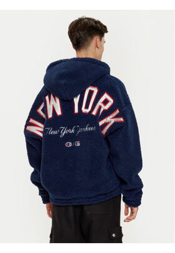 Champion Bluza 220455 Granatowy Loose Fit. Kolor: niebieski. Materiał: syntetyk