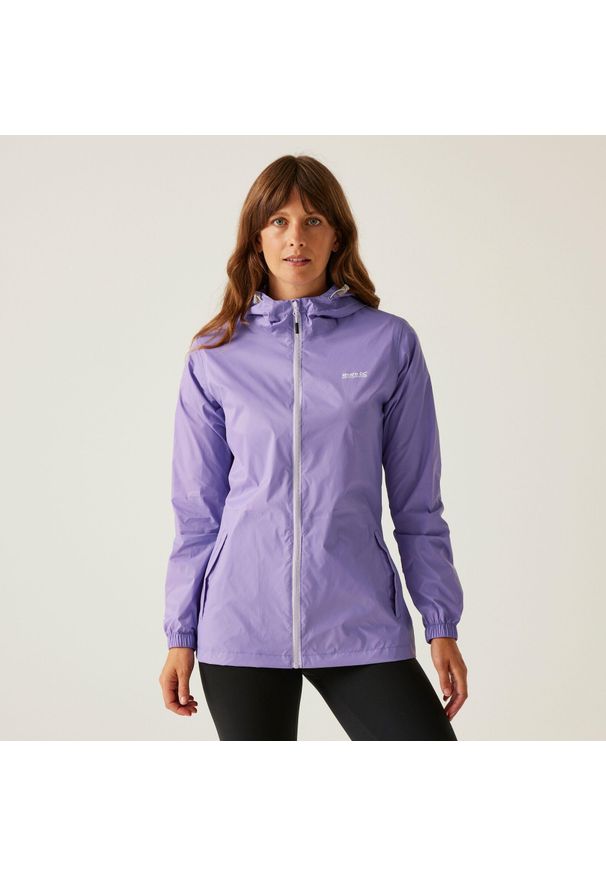 Regatta - Kurtka trekkingowa damska Pack It Jacket III kieszonkowa przeciwdeszczowa. Kolor: wielokolorowy, fioletowy, różowy. Materiał: softshell. Sport: turystyka piesza