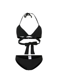 Urban Classics - Damski Zestaw Bikini Z Dekoltem W Szpic. Kolor: czarny