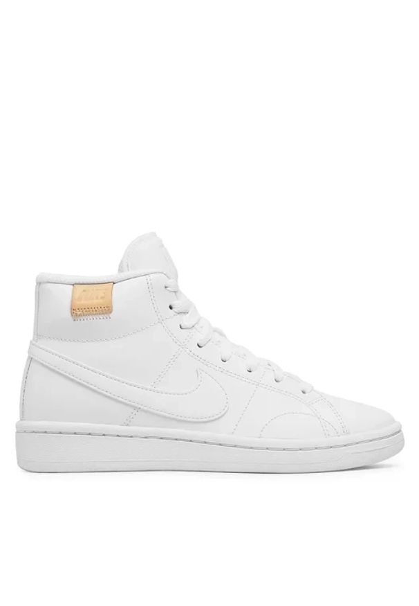 Nike Court Royale 2 Mid Sneakersy damskie. Okazja: na co dzień, do pracy, na spacer. Kolor: biały. Materiał: jeans, materiał, skóra. Szerokość cholewki: normalna. Sezon: lato. Model: Nike Court. Sport: turystyka piesza, tenis
