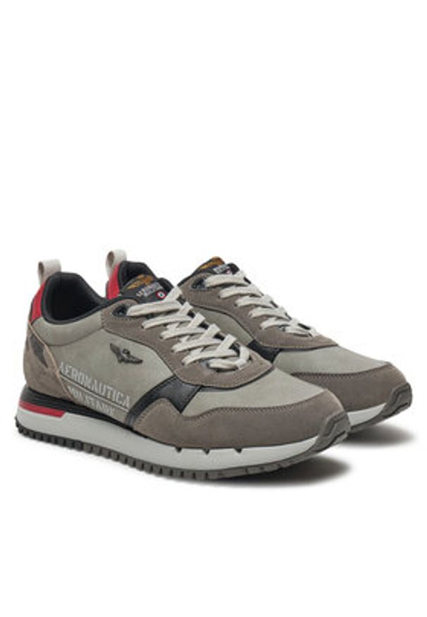Aeronautica Militare Sneakersy 242SC283CT3384 Szary. Kolor: szary. Materiał: skóra