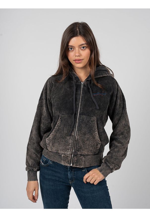 Diesel Bluza "Reggy" | A07099-0TEAK | Kobieta | Szary. Typ kołnierza: kaptur. Kolor: szary. Materiał: bawełna