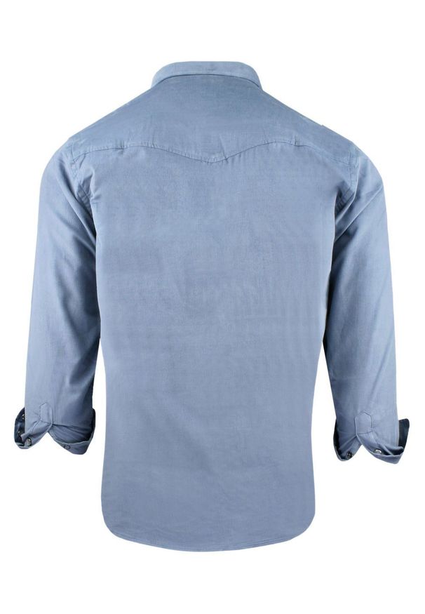 Koszula Weekendowa o Prostym Kroju - Pako Jeans - Jasnoniebieska. Okazja: na co dzień. Kolor: niebieski. Materiał: bawełna. Styl: casual