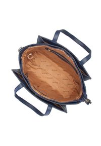 Wittchen - Torebka shopperka z otwartą kieszenią z przodu. Kolor: niebieski. Materiał: skórzane. Styl: elegancki, biznesowy. Rodzaj torebki: na ramię #6
