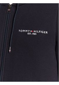 TOMMY HILFIGER - Tommy Hilfiger Bluza Logo Fur Lined MW0MW27841 Granatowy Regular Fit. Kolor: niebieski. Materiał: bawełna