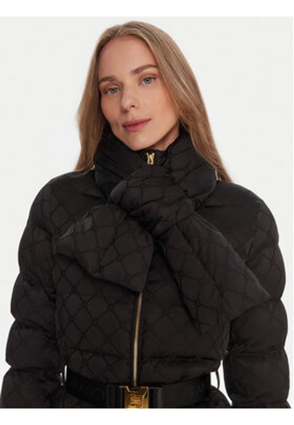 Elisabetta Franchi Kurtka zimowa PI-83D-56E2-V600 Czarny Regular Fit. Kolor: czarny. Materiał: syntetyk. Sezon: zima