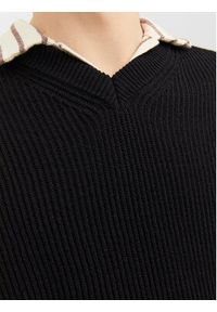 Jack & Jones - Jack&Jones Sweter Rib 12241167 Czarny Regular Fit. Kolor: czarny. Materiał: bawełna #7