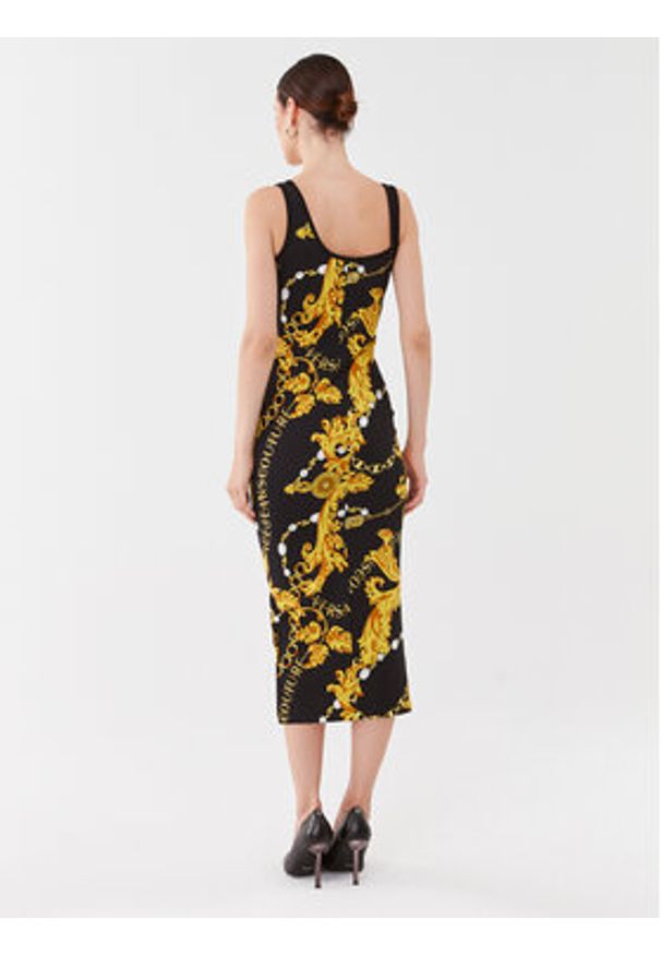 Versace Jeans Couture Sukienka codzienna 75HAO976 Czarny Slim Fit. Okazja: na co dzień. Kolor: czarny. Materiał: bawełna. Typ sukienki: proste. Styl: casual