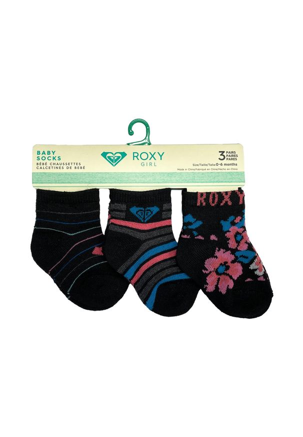 Roxy 3-pack skarpetki dla niemowląt Inside Spark Logo 66094T 0-6 mies.. Kolor: różowy, niebieski, wielokolorowy. Wzór: kwiaty