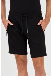 Armani Exchange - ARMANI EXCHANGE Czarne męskie shorty Bermudy, Rozmiar S. Kolor: czarny