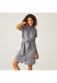 Regatta - Rema damska sukienka. Kolor: niebieski. Materiał: bawełna, tkanina. Sport: turystyka piesza #1