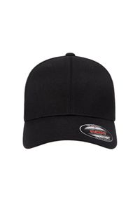 FLEXFIT - Czapka Baseballowa Z Wełny. Kolor: czarny. Materiał: wełna #1