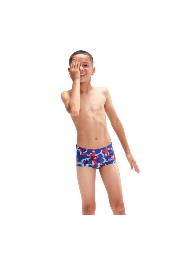 Spodenki kąpielówki dla dzieci Speedo Allover. Kolor: niebieski. Materiał: lycra, poliester. Wzór: kolorowy, nadruk