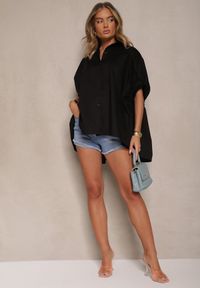 Renee - Czarna Koszula z Bawełny Oversize Zienessa. Okazja: na co dzień. Kolor: czarny. Materiał: bawełna. Styl: elegancki, casual #3