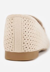 Born2be - Beżowe Ażurowe Mokasyny VICES Ozdobione Frędzlami Catiana. Okazja: na co dzień, do pracy. Kolor: beżowy. Materiał: jeans. Wzór: ażurowy, aplikacja. Styl: casual, elegancki #6