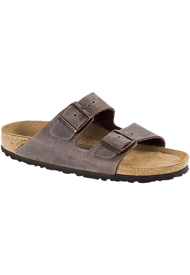 Klapki unisex Birkenstock Arizona WB. Kolor: brązowy. Materiał: materiał