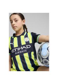 Puma - Młodzieżowa koszulka wyjazdowa Manchester City 24/25 PUMA. Kolor: żółty, wielokolorowy, niebieski
