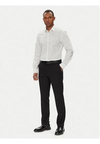 Hugo - HUGO Koszula Kenno 50544929 Biały Slim Fit. Kolor: biały. Materiał: bawełna #5