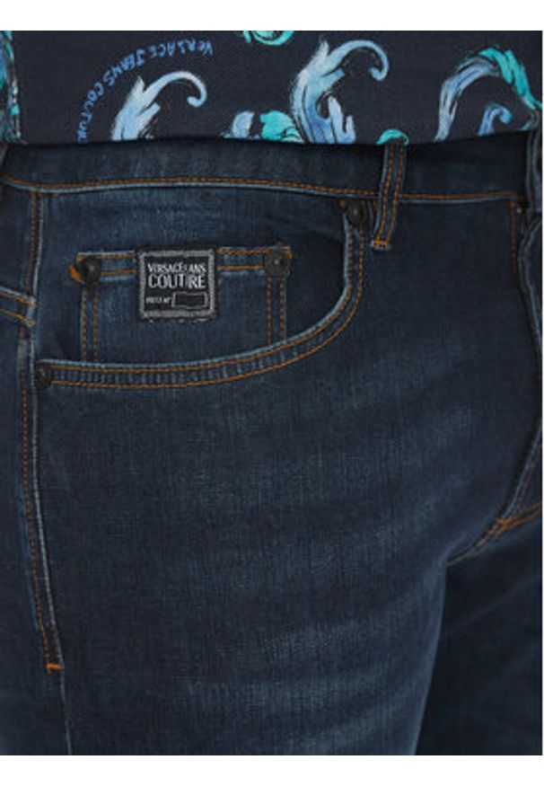 Versace Jeans Couture Jeansy 78GAB5D0 Granatowy Slim Fit. Kolor: niebieski