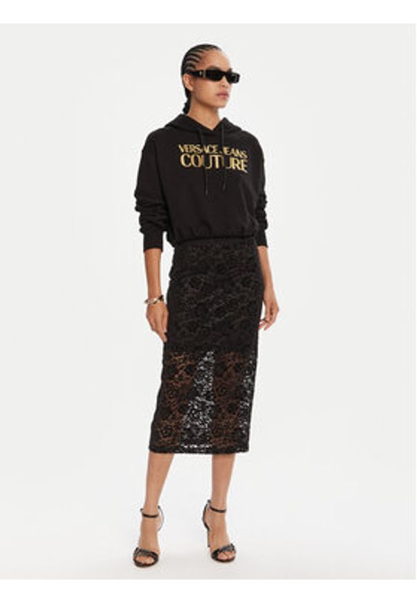 Versace Jeans Couture Spódnica ołówkowa 79HAE806 J0243 Czarny Slim Fit. Kolor: czarny. Materiał: syntetyk