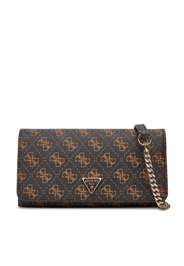 Guess Torebka Noelle II Mini HWQG96 72750 Brązowy. Kolor: brązowy. Materiał: skórzane