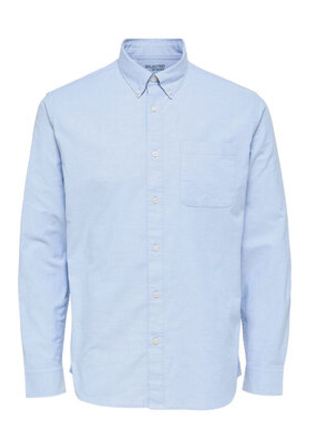 Selected Homme Koszula Rick 16077359 Błękitny Regular Fit. Kolor: niebieski. Materiał: bawełna