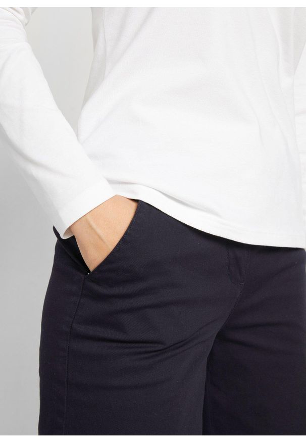 bonprix - Shirt z długim rękawem, z czystej bawełny organicznej. Kolor: biały. Materiał: bawełna. Długość rękawa: długi rękaw. Długość: długie