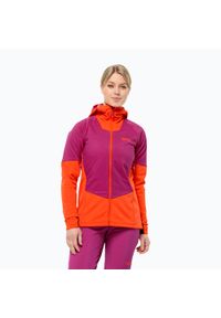 Kurtka przeciwdeszczowa damska Jack Wolfskin Alpspitze Ins Hybrid. Kolor: różowy, wielokolorowy, pomarańczowy. Sport: turystyka piesza #1