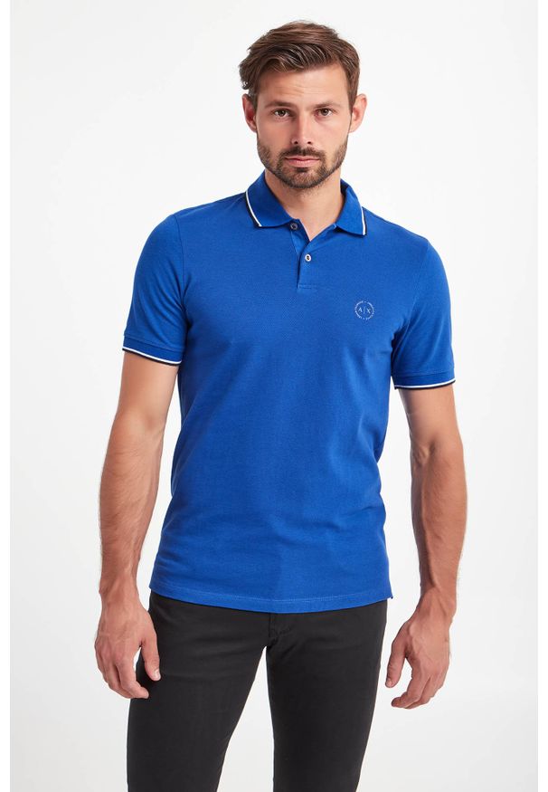 Koszulka polo Armani Exchange w jednolite wzory, polo